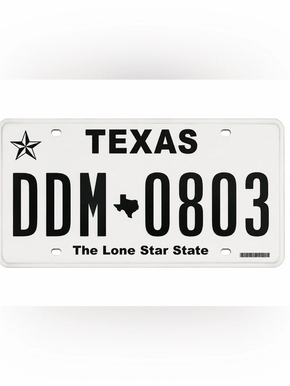 Texas The Lone Star State License Plate